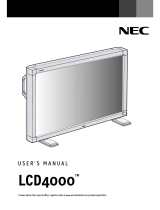 NEC AccuSync LCD4000 User manual
