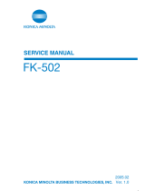 Konica Minolta FK-502 User manual