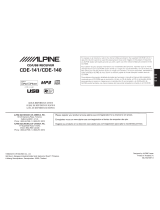 Alpine CDE-141 Quick Reference Manual