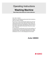 Asko W6903 Operating Instructions Manual