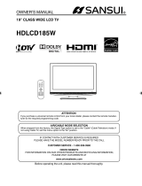 Sansui HDLCD185W Owner's manual