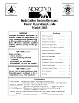 Norcold 3163 Series Installation And Operating Instructions Manual