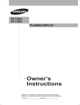 Samsung HPT4264 - 42" Plasma TV Owner's Instructions Manual