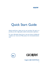 Alcatel One Touch 4060W Quick start guide