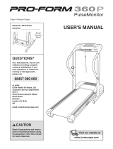 Pro-Form 360 P Treadmill User manual