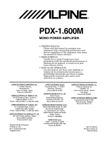 Alpine PDX-1.600M - Amplifier Owner's manual