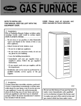 Carrier GAS FURNACE 58MXA User manual