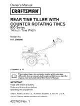 Craftsman 29906 - 14 in. Rear Tine Tiller Owner's manual