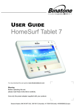 Binatone HOMESURF TABLET 7 - User manual