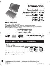 Panasonic DVD LS82 - DVD Player - 8.5 Operating Instructions Manual