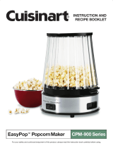 Cuisinart CPM-900WWS - Easy Pop Popcorn Maker Instruction And Recipe Booklet