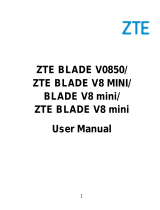 ZTE BLADE V0850 User manual