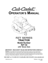 Cub Cadet RZT 50 (w/50" Mower Deck) User manual