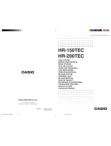 Casio HR-200TEC User manual