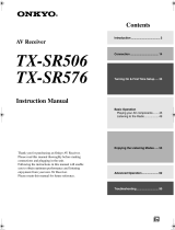 ONKYO TX-SR576 User manual