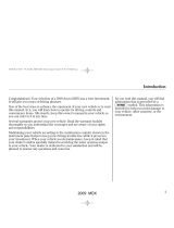 Acura 2009 MDX Navigation System Owner's manual