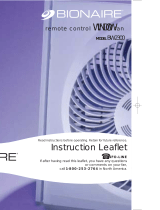 Bionaire BW2300 Instruction Leaflet
