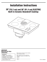 KitchenAid KECD806RWW - Pure 30 Inch Smoothtop Electric Cooktop Installation Instructions Manual