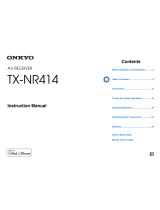 ONKYO TX-NR414 User manual