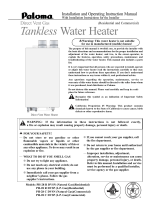 Paloma Tankless Water Heater Installation And Operating Instruction Manual