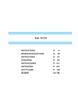 Seiko Cal. V172 Instructions Manual