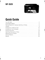 Epson WorkForce WF-3520 Quick Manual