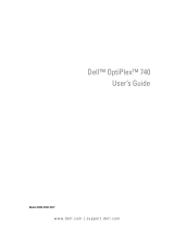 Dell OPTIPLEX 740 User manual