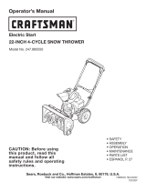 Craftsman 22-INCH 4-CYCLE SNOW THROWER 247.885550 User manual