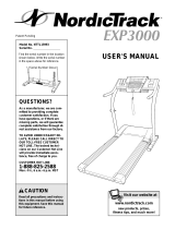 NordicTrack Exp 3000 Treadmill User manual