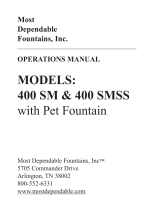 Most Dependable Fountains 410 SM Operating instructions