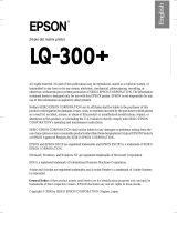 Epson LQ-300+II Quick start guide