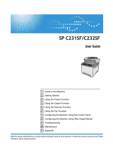 Ricoh Aficio SP C231SF User manual