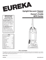 White 4870PZ - Eureka Boss SmartVac Bagged Upright Vacuum Cleaner Owner's manual