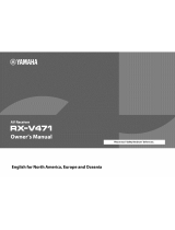 Yamaha RX-V471 Owner's manual