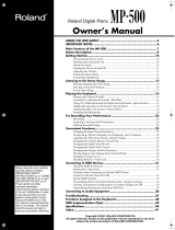 Roland MP-500 Owner's manual