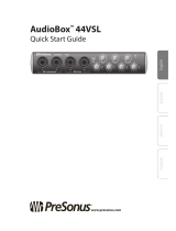PRESONUS AudioBox 44VSL Quick start guide