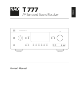 NAD T 777 Owner's manual