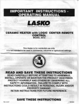 Lasko 5572 Important Instructions & Operating Manual