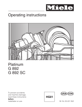 Miele Platinum G 892 SC Operating Instructions Manual