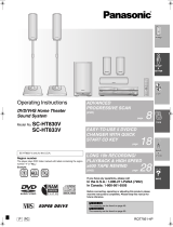 Panasonic SAHT833V - DVD THEATER RECEIVER Operating Instructions Manual