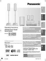 Panasonic SCHT830V - DVD THEATER RECEIVER Operating Instructions Manual