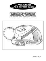 Tefal PRO EXPRESS STEAM GENERATOR Owner's manual