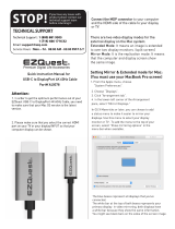 EZQuest USB-C to DisplayPort 4K 60Hz Cable User manual