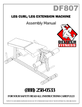 Deltech Fitness DF807 LEG CURL User manual