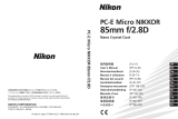 Nikon PC-E MICRO NIKKOR 85MM F-2.8D Owner's manual