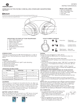 HeadRush HRF 5019 Noise-Cancelling Wireless Over-Ear Headphones User manual