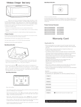 Sharper Image Wireless Charging Alarm Clock Owner's manual