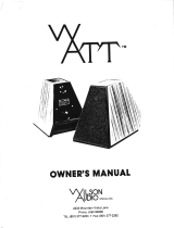 WILSON AUDIO WATT Owner's manual