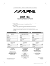 Alpine MRX-F65 68-21057Z18-A User manual