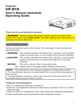 Hitachi CP-D10 User manual